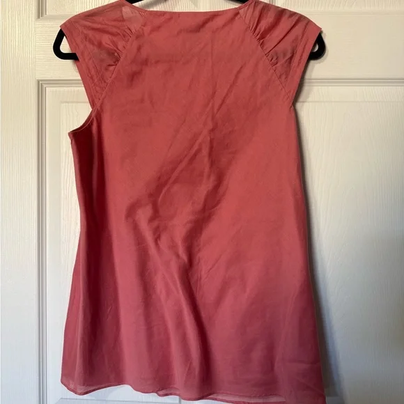 Banana Republic Sleeveless Ruffle Blouse - Coral - Picture 5 of 6